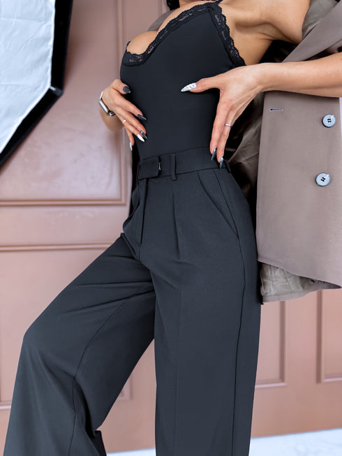 Fabric trousers "FREE FLOW VS8126-1" - BLACK